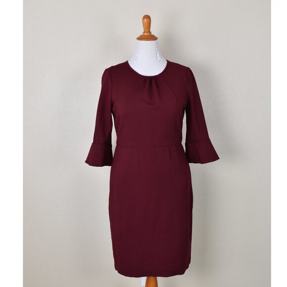 J. Crew Burgundy Dress - Picture 1 of 8
